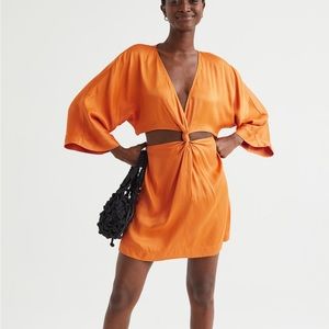 H&M knot detail cut-out dress
